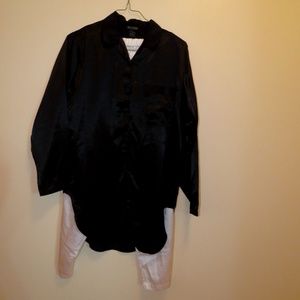 Jolynn 2pc Satin Shirt with Pants Loungewear